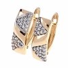 gold plated earrings with exclusive cubic zirconia